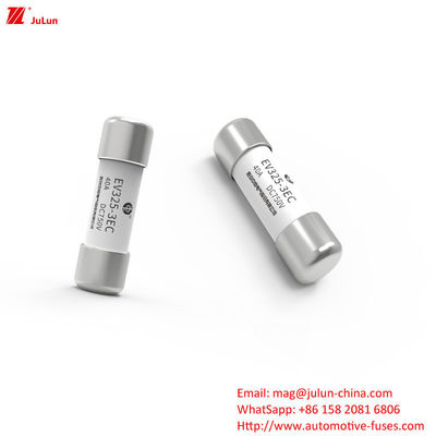 EV325-3EC 750V 20KA Fuse Kendaraan Listrik 10A-50A Current Flat Head Tubular Fuse