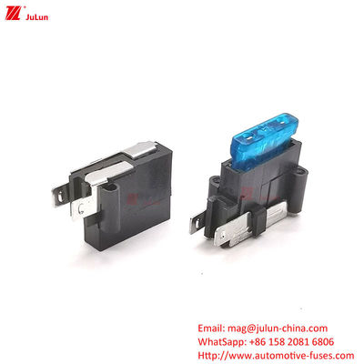 32V Tegangan Nominasi Tembaga Kontak Otomatis Reset Pemutus Sirkuit 30A-500A Car Fuse Holder Nylon Plastik