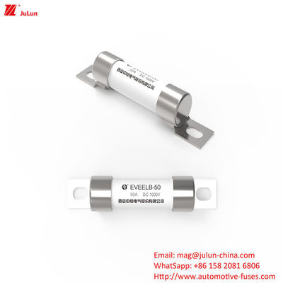 DC1000V 10A-50A EV Fuse Dengan Bolt Screw Terminal Untuk Perlindungan Kendaraan Listrik