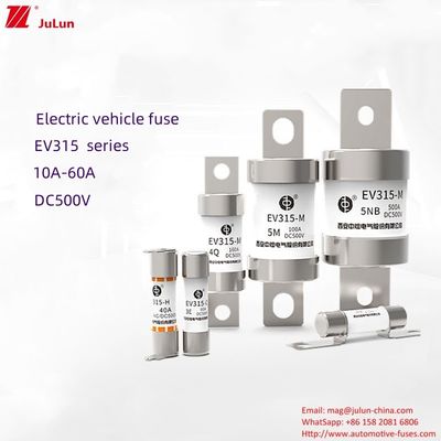 EV315 Series Medium Electric Vehicle Screw Fuses 10-60A 500V 20kA Kapasitas Pemutus