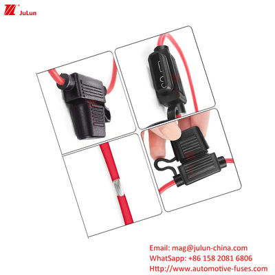 Bipolar Bagian Otomotif Tembaga Kontak Mobil Fuse Holder 30A-500A 32V