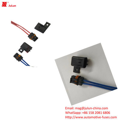 Plastik / Nylon Shell 32V Pemegang Sekring Kendaraan Listrik 30A-500A 1 Pole Manual Reset
