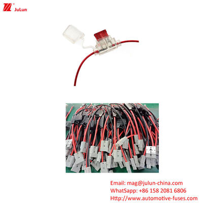Eu UL Standard Fuse Holder / Box Ukuran Eksternal Pemutus Sirkuit Plastik / Nylon Housing Tegangan Nominasi Saat Ini 25A-80A 32V