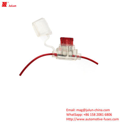 EU UL Standard Automotive Plug In Circuit Breaker Fuse Holder Tegangan Nominal 32V Arus 25A-80A Untuk Kendaraan Listrik