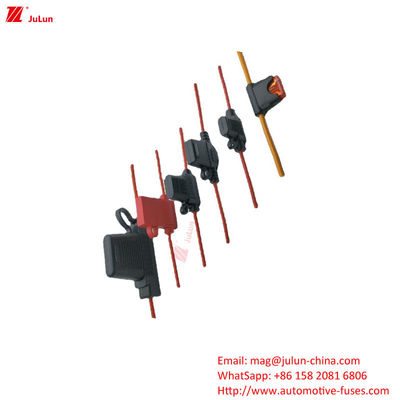 EU UL Standard Shipping Circuit Breaker Plastik / Nylon Shell Fuse Holder Untuk Perlindungan Sirkuit Elektronik Kendaraan Energi Baru Bus Excavators