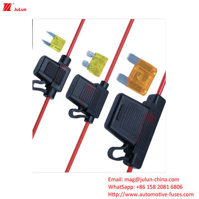 Berkualitas menengah, kecil, besar dengan pemegang sekring tahan air / pemutus sirkuit bahan rumah nilon tegangan nominal 32V Aplikasi otomotif / kendaraan listrik / bus