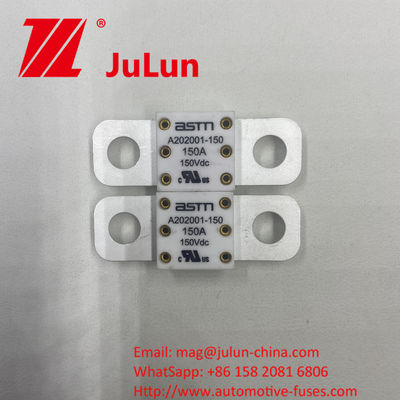 A202001-350A 150VDC Fuse Keramik Otomotif dengan Kapasitas Patah 20KA 100A 150A 200A