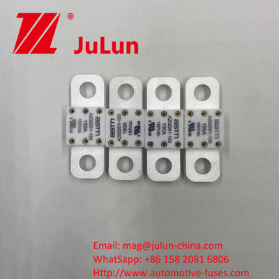 Fuse Keramik Otomotif ASTM A202001-200A 150VDC untuk Sistem Traksi EV Bahan Perak 20KA Kapasitas Patah 16-20KA 400A 500A