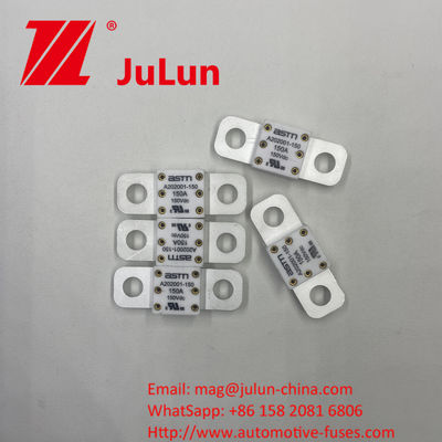 250A 150VDC ASTM A202001-300A Fuse Keramik Otomotif dengan Metode Pemasangan Bolt Sekrup