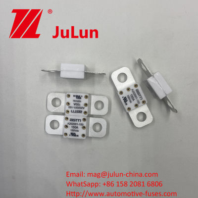 A202001-300A 150VDC Fuse Keramik Otomotif dengan Arus Listrik 100A 150A 200A 250A 300A 350A 400A 500A dan Jarak Lubang 39mm