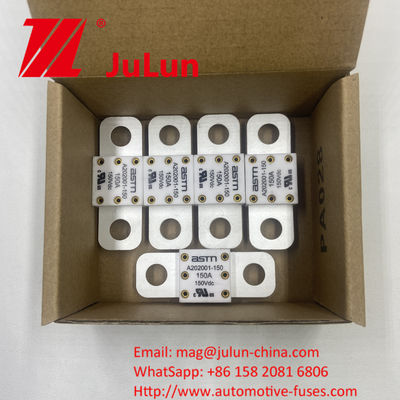 A202001-300A ASTM Keramik Automotive Fuses untuk tegangan 150VDC dan jarak lubang 39mm