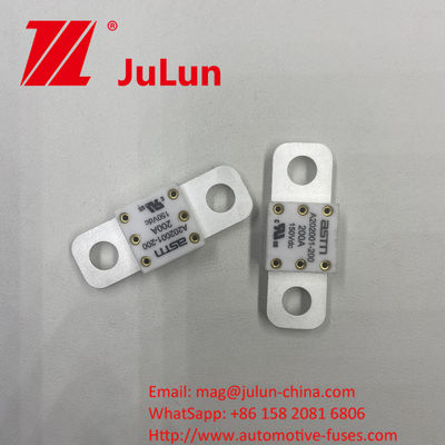 Fuse Otomotif Keramik Ukuran Kecil A202001-400A 125DC dengan Rating High Current dan Metode Pemasangan Bolt Screw untuk Perlindungan Sirkuit Singkat