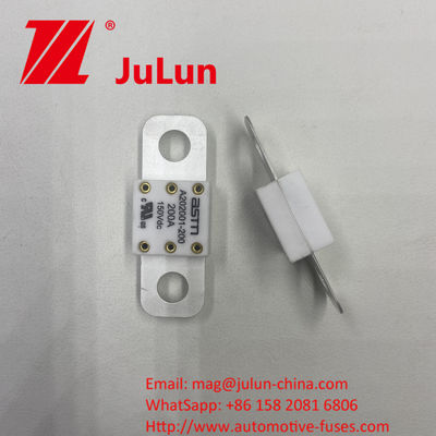 ASTM A202001-100A 150VDC Fuse Keramik Otomotif Ukuran Kecil Rekomendasi Torsi ketat 11-13N·m untuk M8 Perlindungan sirkuit pendek dengan arus tinggi