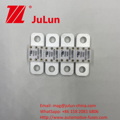 Kendaraan Keramik A202001-400A 150VDC Sekring Karakteristik Listrik 1.0 Dalam 4 Jam 3.0 Dalam 10s Maks. Jarak Lubang 39mm