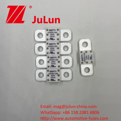 ASTM A202001-100A 150VDC Fuse Keramik Otomotif Dengan Konstruksi Pasir Kuarsa dan Emas