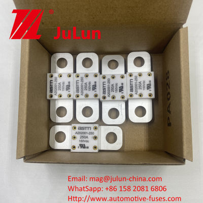 250A 150VDC A202001 ASTM Fuse Keramik Otomotif untuk Car Charger Dan dll. Terbuat dari Keramik Tembaga Perak Kuarsa emas pasir
