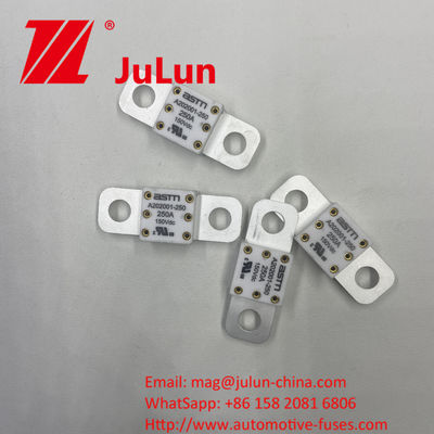 Metode pemasangan sekrup ASTM A202001 400A 125VDC Fuse Keramik Kendaraan Bahan Tembaga dan Kuarsa Pasir