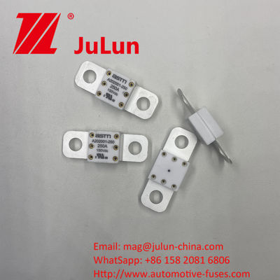 Fuse Keramik Automotive ASTM untuk Sistem Traksi EV Karakteristik Listrik A202001 100A 150VDC