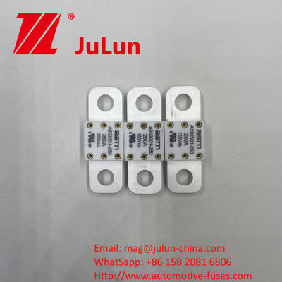Fuse Keramik Automotive ASTM untuk Sistem Traksi EV Karakteristik Listrik A202001 100A 150VDC
