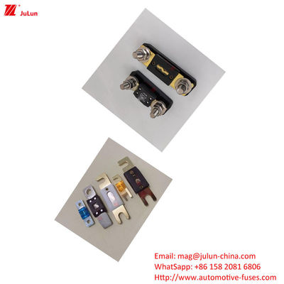 Aksesoris perlindungan sirkuit elektronik otomotif untuk sekering/kursi dengan arus nominal 50A-500A Tembaga/Bakelit/bahan keramik