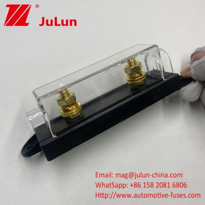 Dust Proof ADL FUSE HOLDER BLACK BACKGROUND Bolt Rated Current/ Per Kolom 20A 30A 80A 100A 200A 300A 400A 500A