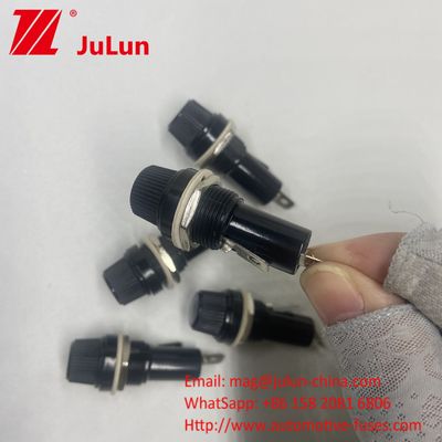 Tombol Tipe Mobil Fuse Holder Tube Socket Untuk 6 * 30mm Panel Asuransi Mount