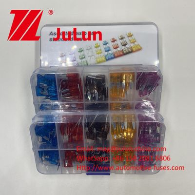 0299 Fuse Bilah Otomotif 15A 32V PA66 Kuningan Untuk Kotak Fuse Mobil Perlindungan Sirkuit