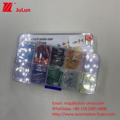Truk Offroad Blade Fuse Boxed 10A 32V Pemutus sirkuit kendaraan untuk elektronik otomotif 0337 0237 0899 0999 0299