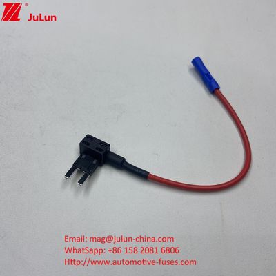 Adaptor Colokan Standar Mini Tap Car Fuse Holder 10A / 15A / 20A Kuningan Tin Plating Spiral sederhana