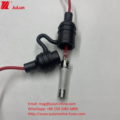 10*38mm Silinder Fuse Waterproof IP68 Inline Fuse Holder Cover dengan UL Wire untuk