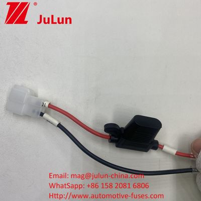 Baterai Fuse Holder Connector Extension Cable Wire Harness Connector Dengan Konektor 2 Pin Merah Untuk Anak-anak 12V Ride-On Truck Electric ATV Ebike