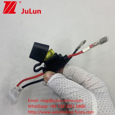 Baterai Fuse Holder Connector Extension Cable Wire Harness Connector Dengan Konektor 2 Pin Merah Untuk Anak-anak 12V Ride-On Truck Electric ATV Ebike
