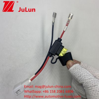 Fuse Battery Connector Extension Cable Wire Harness Connector Holder Dengan Konektor 2 Pin Merah Truk Electric ATV Ebike