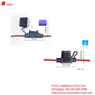 Mobil Insert Fuse Holder, Mobil Waterproof Fuse Holder, Wire Harness Fuse Box, Material kontak adalah tembaga kaleng