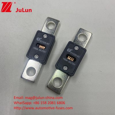 150A 70VDC EV320-5X Keramik Fuse Otomotif Kuarsa Pasir Karakteristik Listrik 1.0 Dalam 4 Jam 3.0 Dalam 10s Max