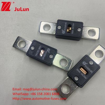EV320-5C 300A 70VDC Fuse Blade Otomotif Dengan Jarak Lubang 51mm Dan Mode Pemasangan Bolt M8