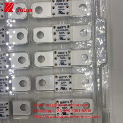 Kendaraan Listrik A202008 200A 125VDC ASTM Fuse Untuk EV Dan Aplikasi Mobil