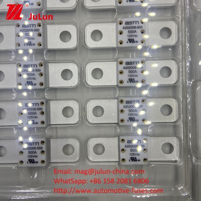 A202008 250A 125VDC Keramik Automotive Fuses Perlindungan Sirkuit Singkat Ukuran Kecil 70VDC Nomor