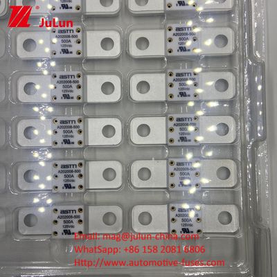 ASTM Fuse Kendaraan Listrik A202008 300A Fuse 125VDC Terminal Type AC Ev Charger Adapter Kompatibel Dengan Kapasitas Pemutus 20KA