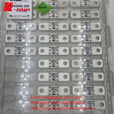 20KA Kapasitas Pemutus Kendaraan Listrik A202008 400A 125VDC ASTM Fuse Untuk Skenario Aplikasi Kapal