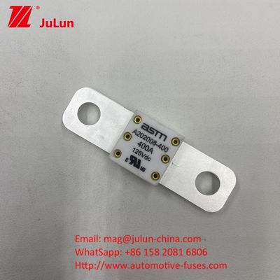 20KA Kapasitas Pemutus Kendaraan Listrik A202008 400A 125VDC ASTM Fuse Untuk Skenario Aplikasi Kapal