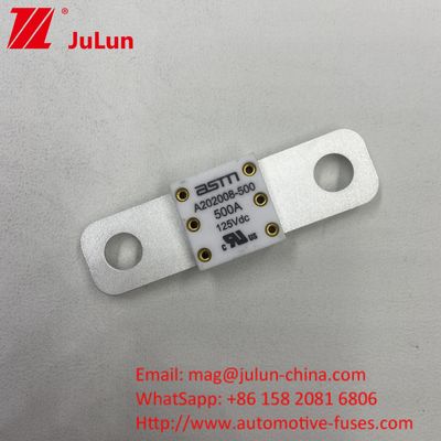 Fuse Baterai Mobil Keramik Kuat 100 Amper 125VDC Untuk Kendaraan Berat