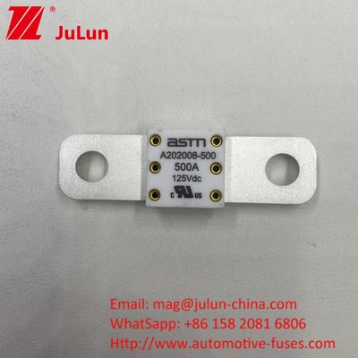 Fuse baterai mobil ASTM 50.8 Jarak antara 2 lubang 200A 125VDC 20KA