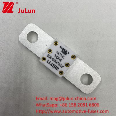 100A 125VDC Fuse Baterai Mobil Keramik Metal Perlindungan Sirkuit Singkat Hanya arus tinggi