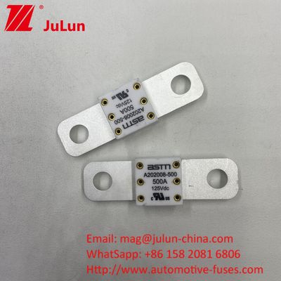 300A 125VDC Fuse Keramik Kapasitas Patah Tinggi Di bawah 125Vdc Otomotif Untuk Kendaraan Tugas Berat