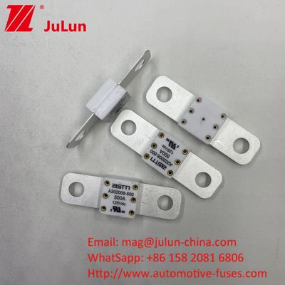 300A 125VDC Fuse Baterai Otomotif EV Ukuran Kecil Dengan Arus Tinggi Untuk Perlindungan Sirkuit Singkat