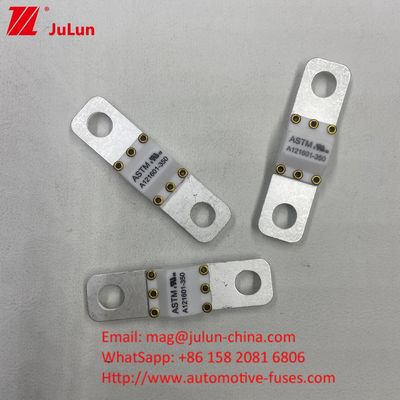 Penyimpanan Energi 250A 125VDC Keramik Fuse Otomotif 6KA Kapasitas Patah Emas Bahan