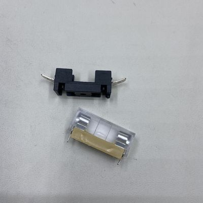 Pemasangan papan PCB 6*30mm 250VDC Hitam Biru Transparan Emas Pemegang Sekring Mobil
