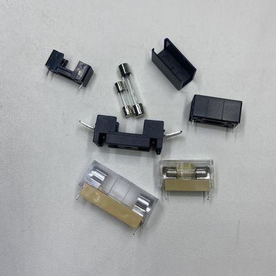 5x20mm Atau 6x30mm PCB Board Mounting Glass Fuse Holder Untuk Sistem Daya Di Mobil Hitam Biru Transparan Emas