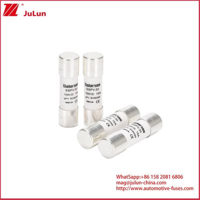 15A 1500VDC GPV Fuse Keramik Photovoltaic Tegangan Tinggi Tubular